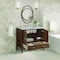 James Martin Vanities 36'' Vanity, Mid Century Walnut w/ 3 CM Eternal Jasmine Pearl Quartz Top 485-V36-WLT-3EJP - alternate 3